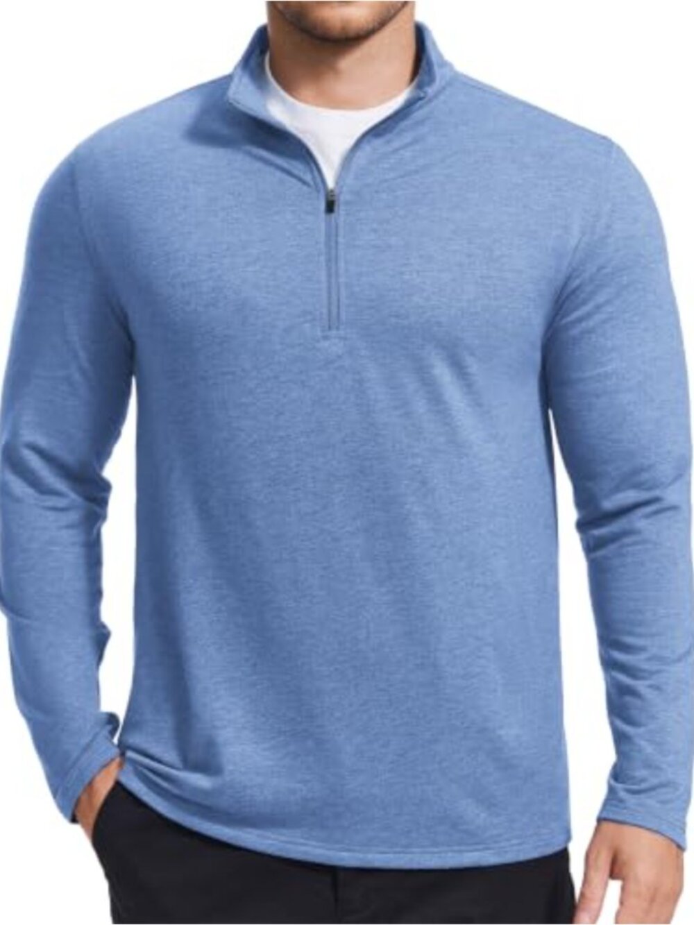 Men's Quarter Zip Pullover Lightweight Mock Neck Golf Sweatshirt